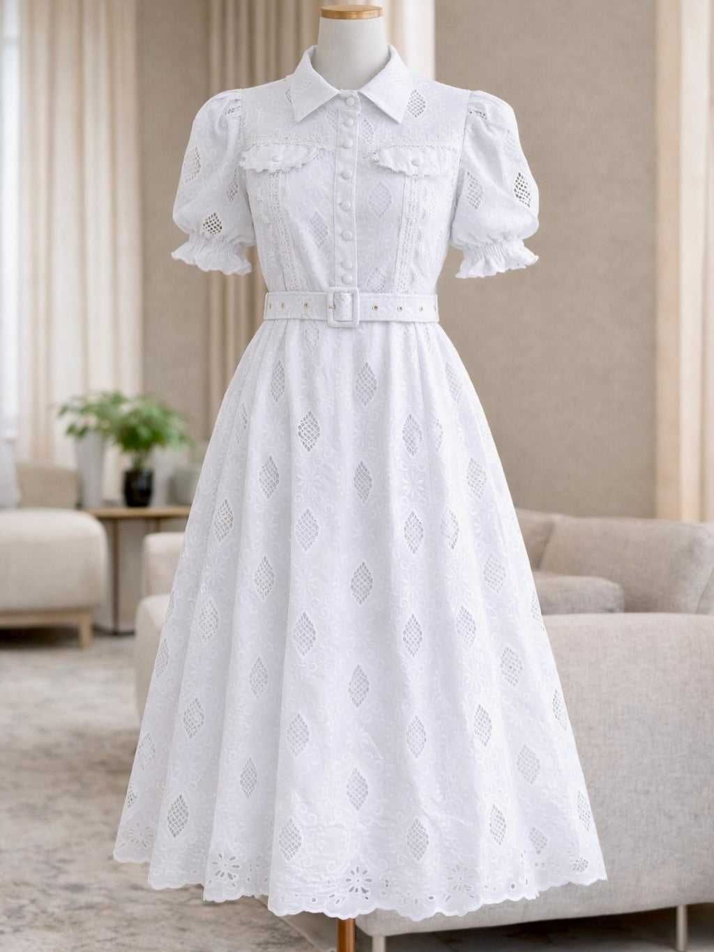 Vestido Laise Royal | Blanco