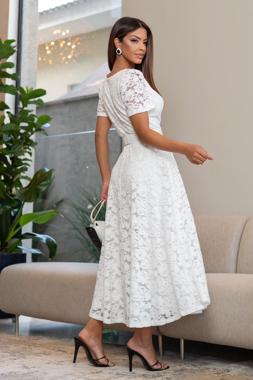 Vestido Lyra Encaje Blanco