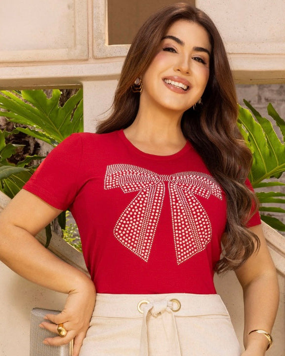 T-Shirt Algodón | Lazo Rojo