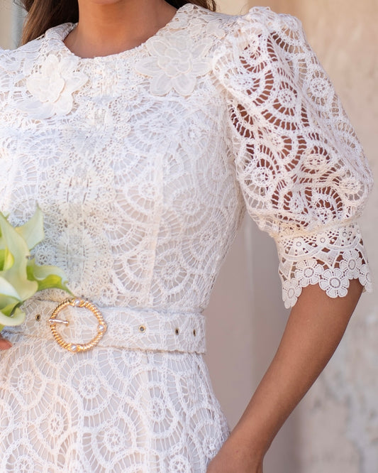 Vestido Encaje | Blanco Ivory