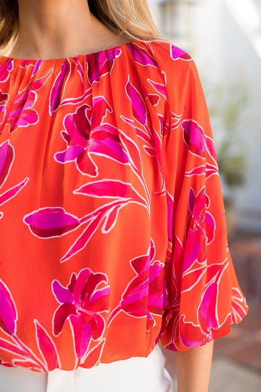 Blusa de Chifón Estampada