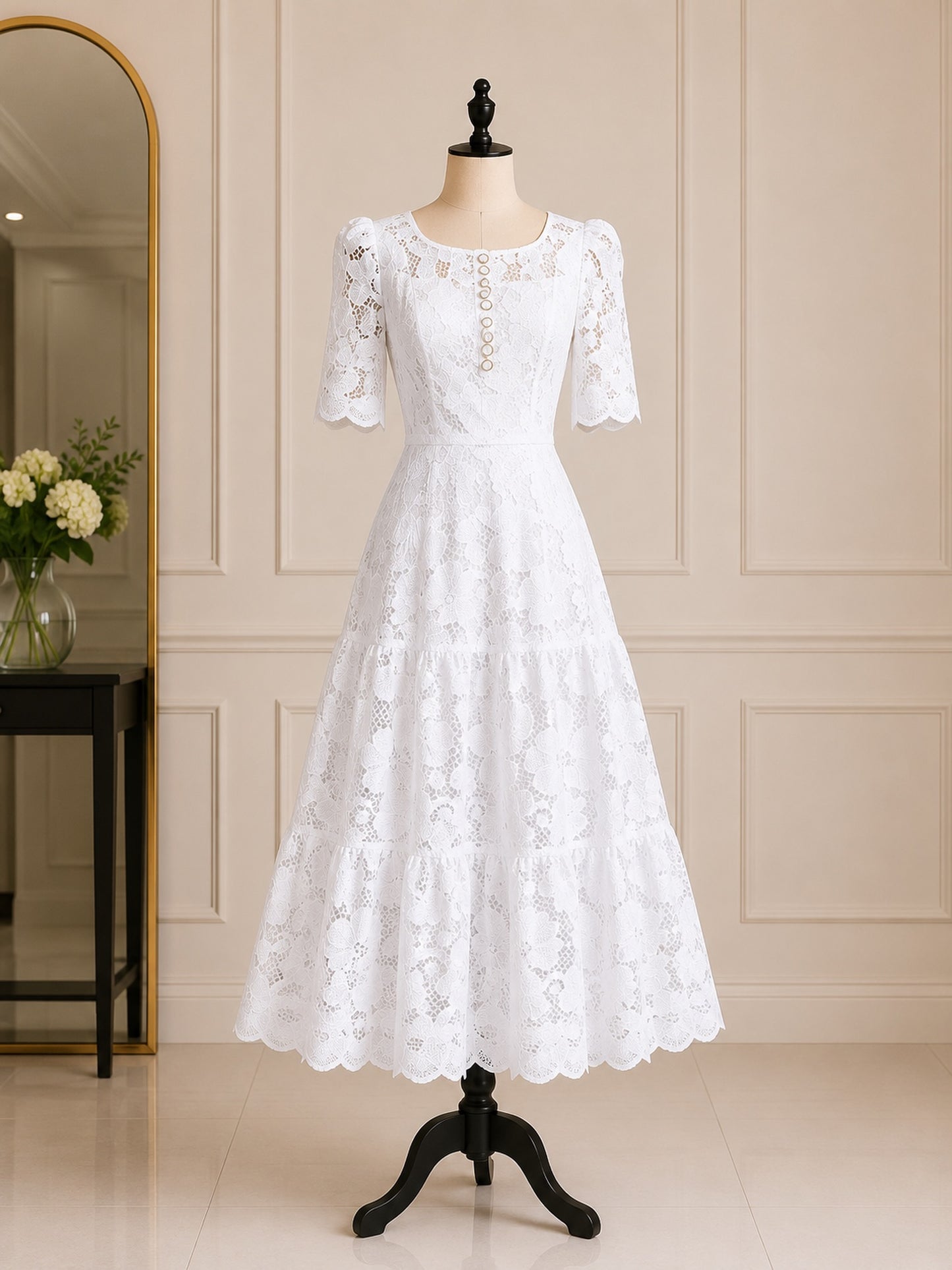 Vestido Blanco Romance