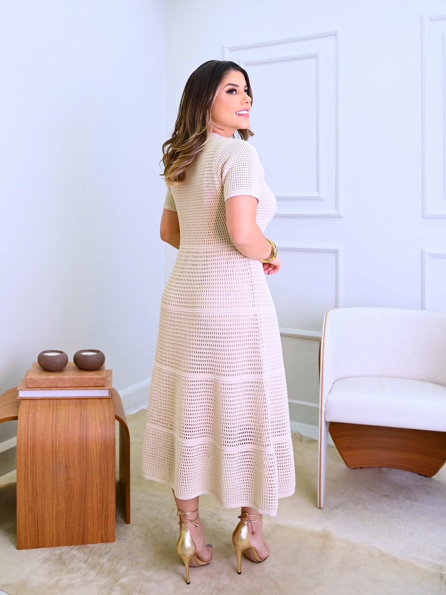 Vestido Lucy Tricót | Beige