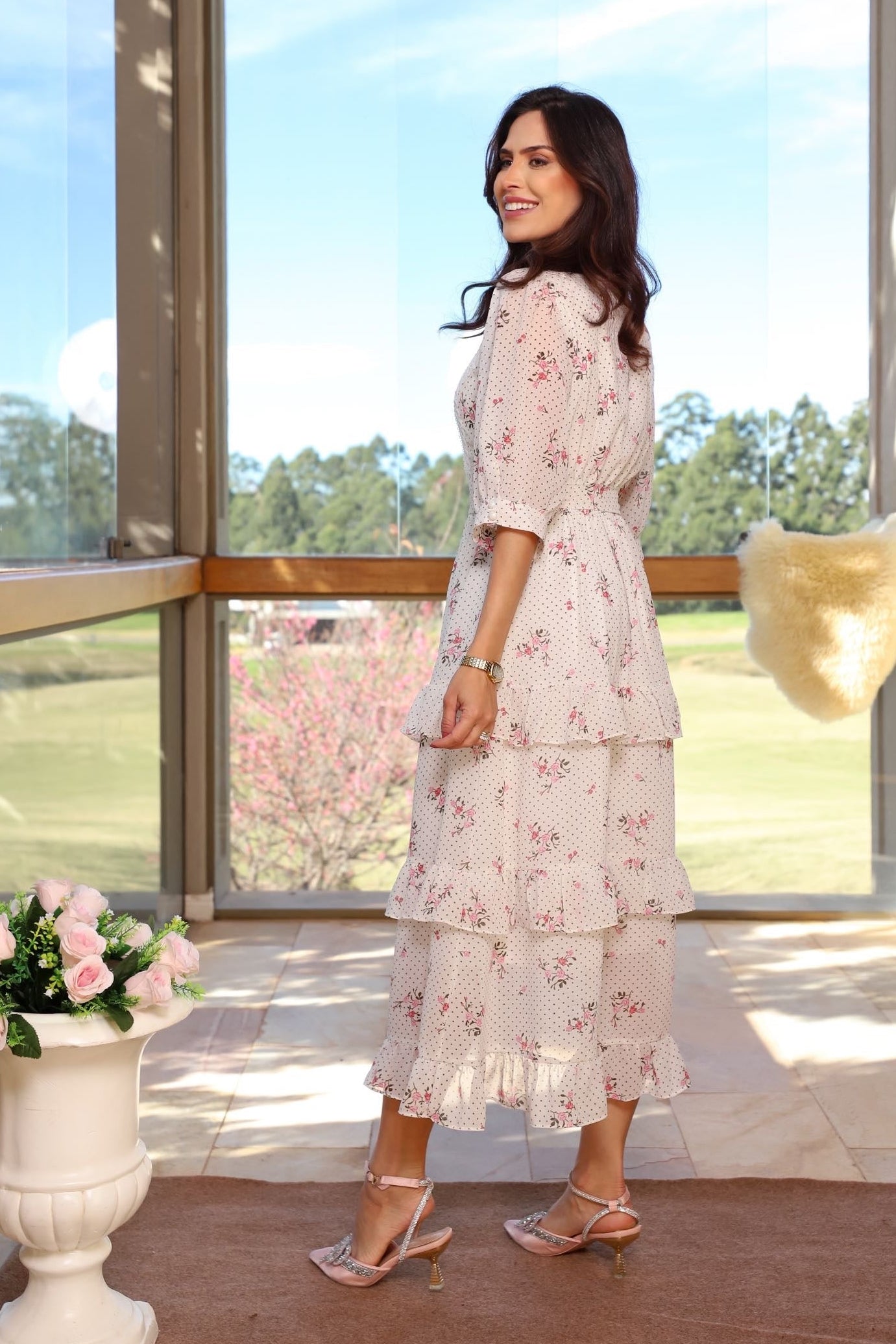 Vestido Romántico Jardín Floral