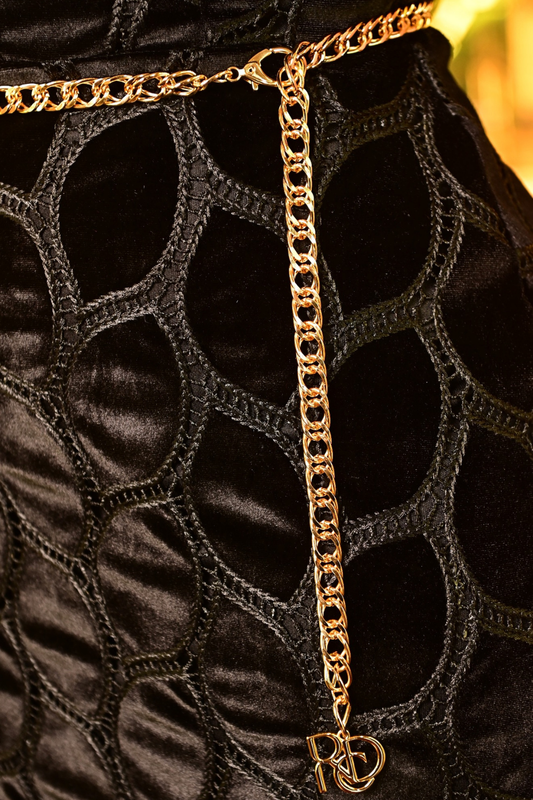 Cinturón Dorado Metalizado