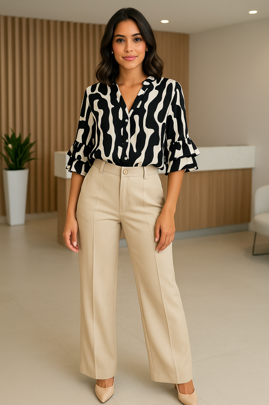 Blusa Estampada Geométrica