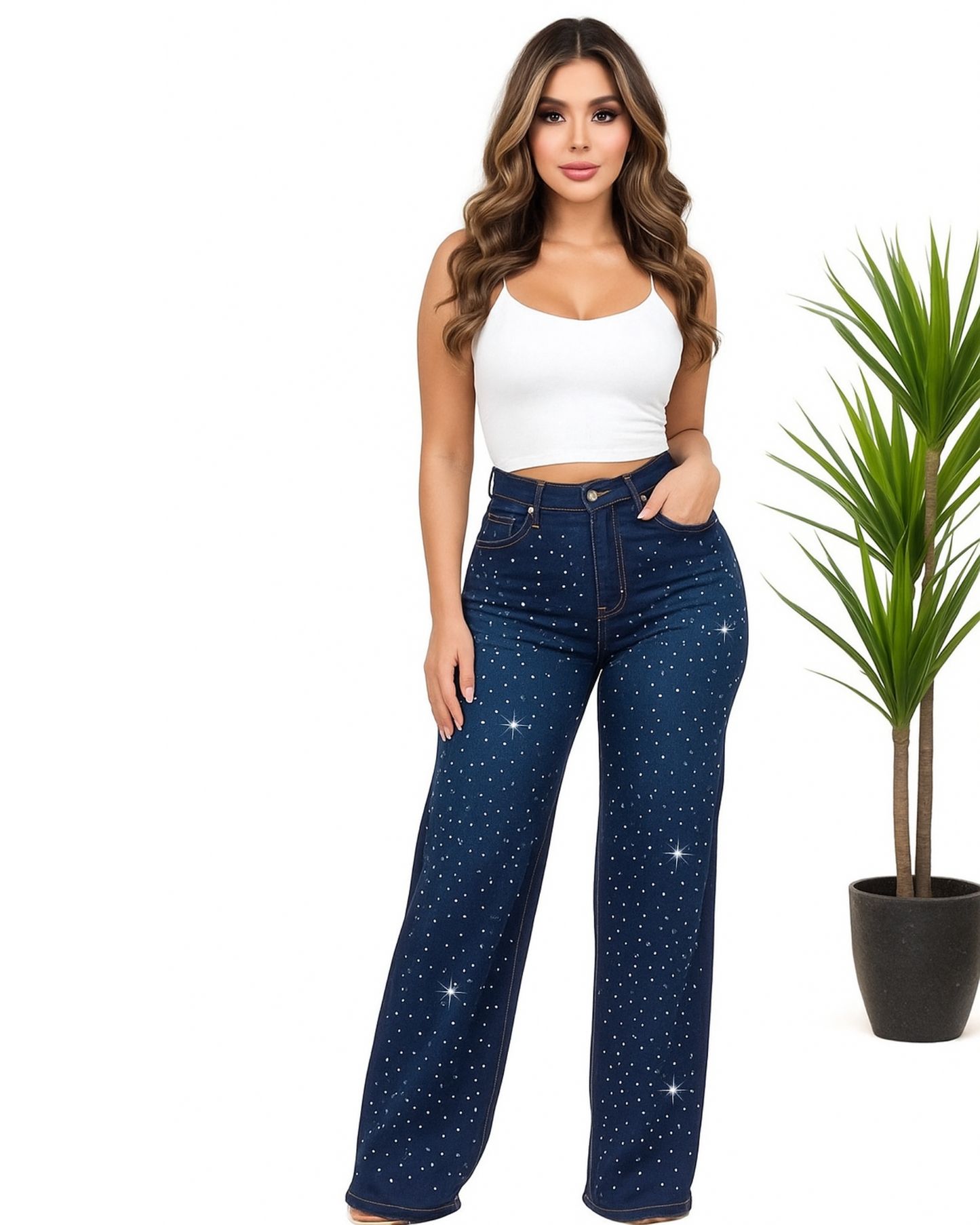 Denim Rhinestone
