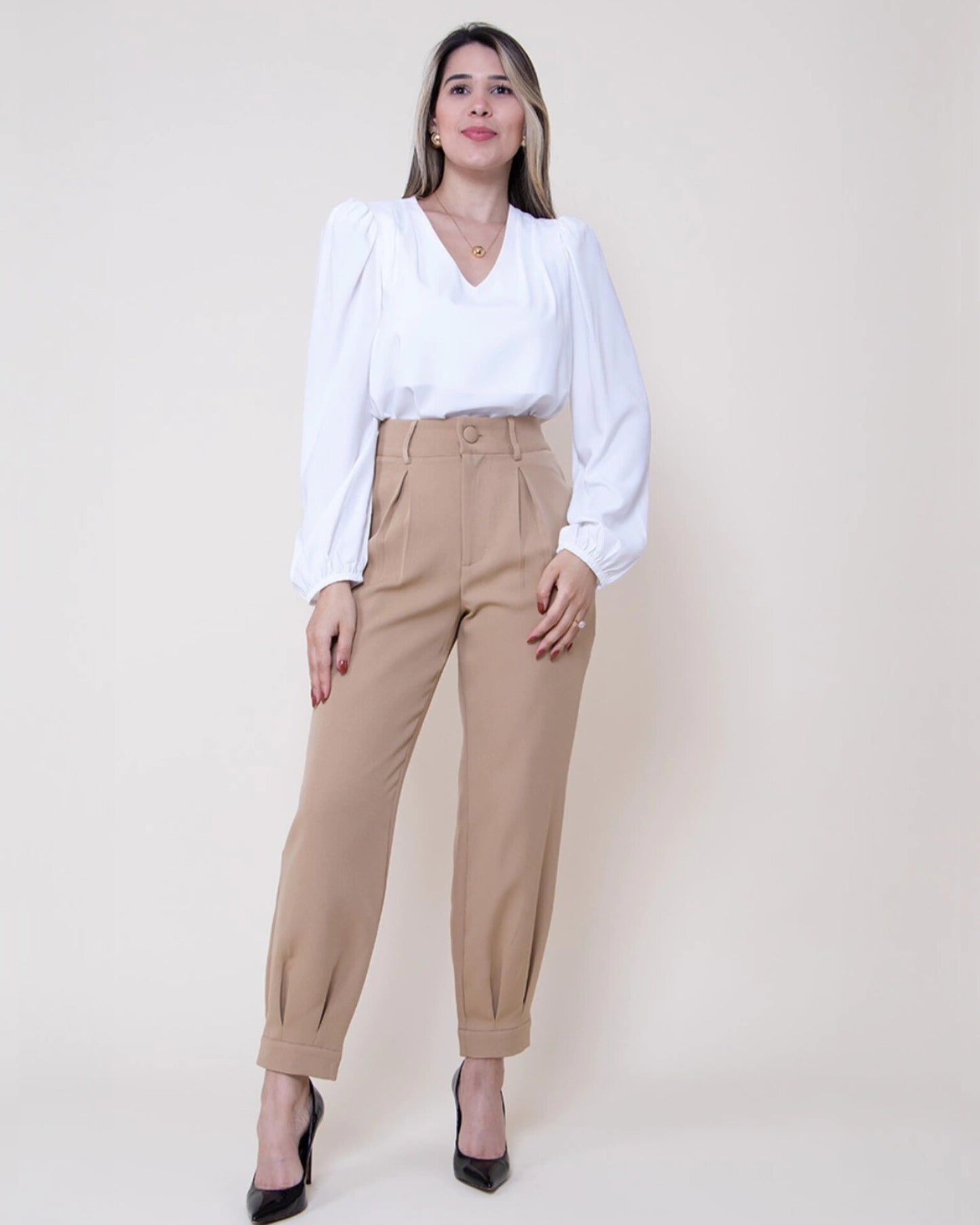 Pantalón Carrot Madera