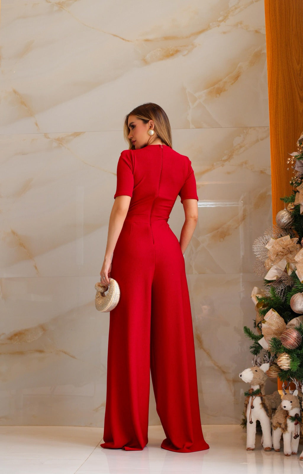 Jumpsuit Rojo Carmesí