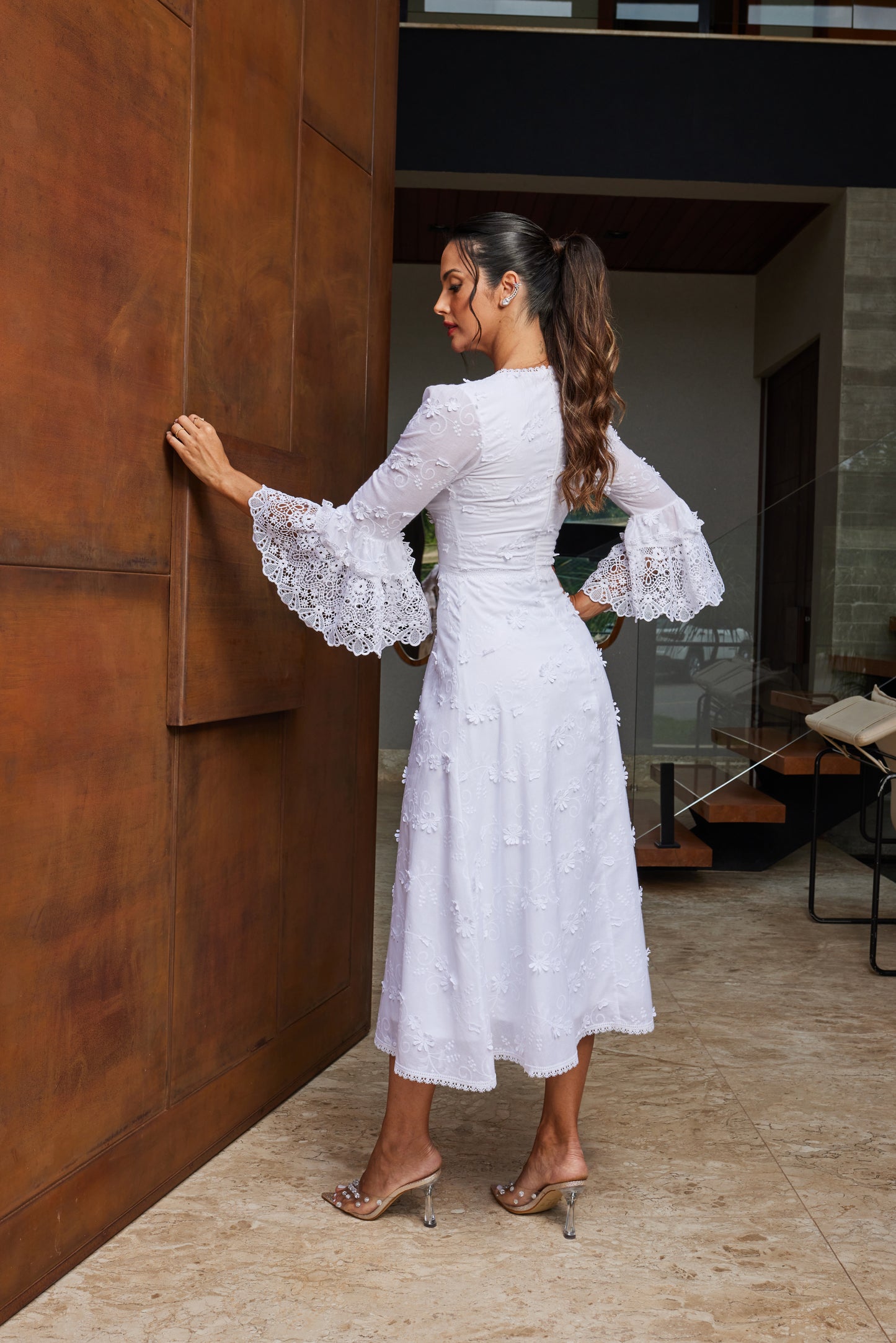 Vestido Encaje 3D con Guipur