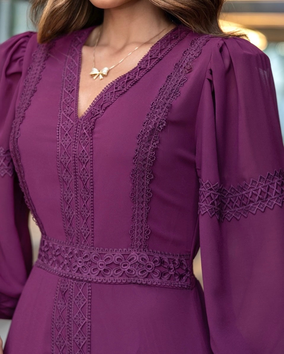 Vestido Florencia Borgoña
