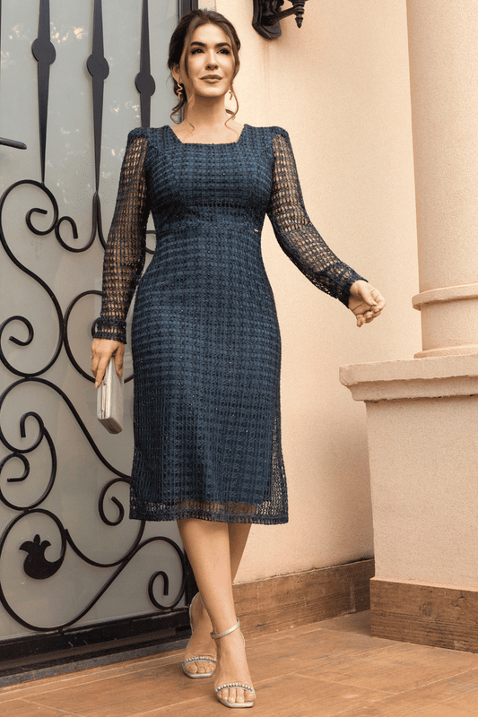 Vestido Cóctel Otoñal