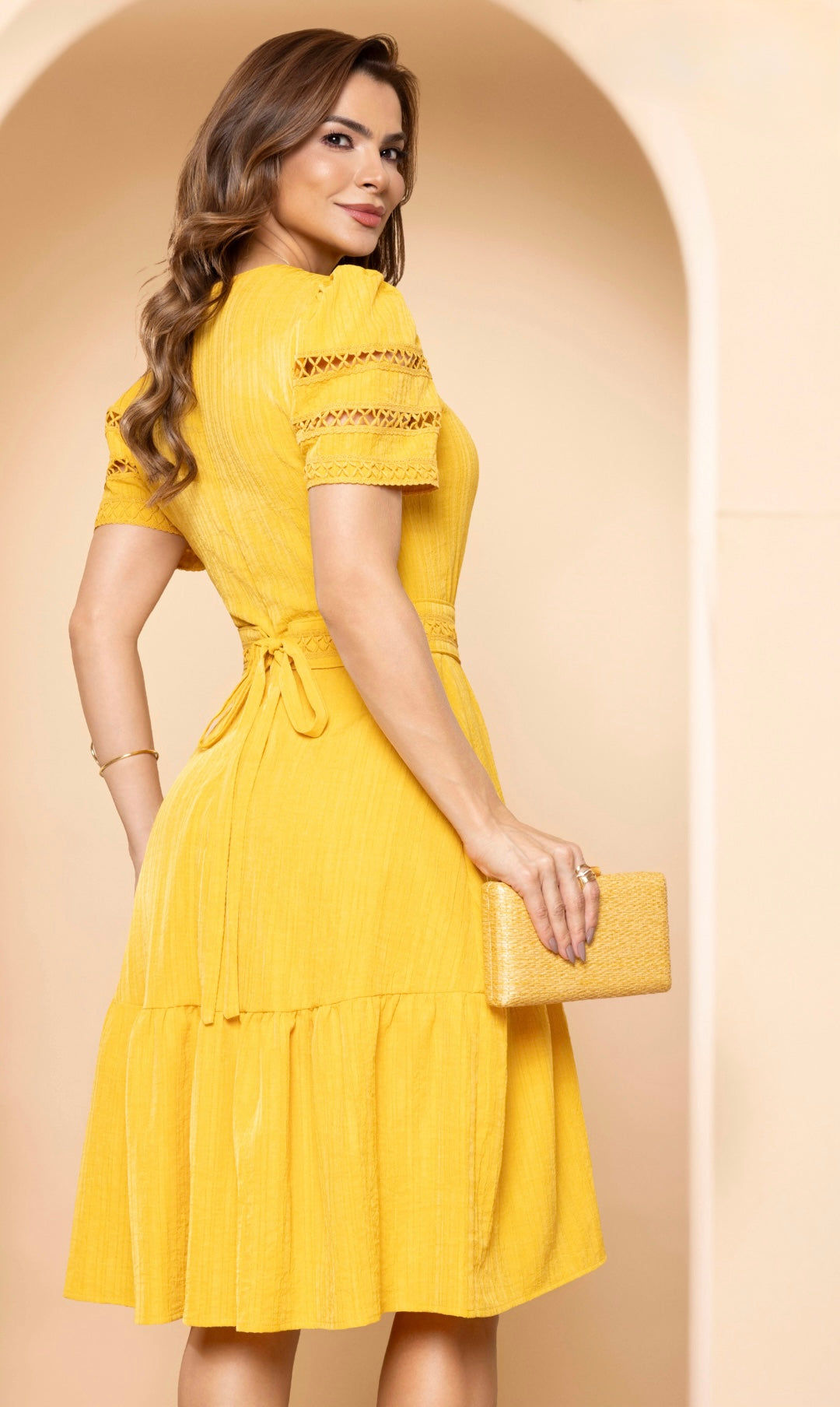 Vestido Soleil Lino & Guipur