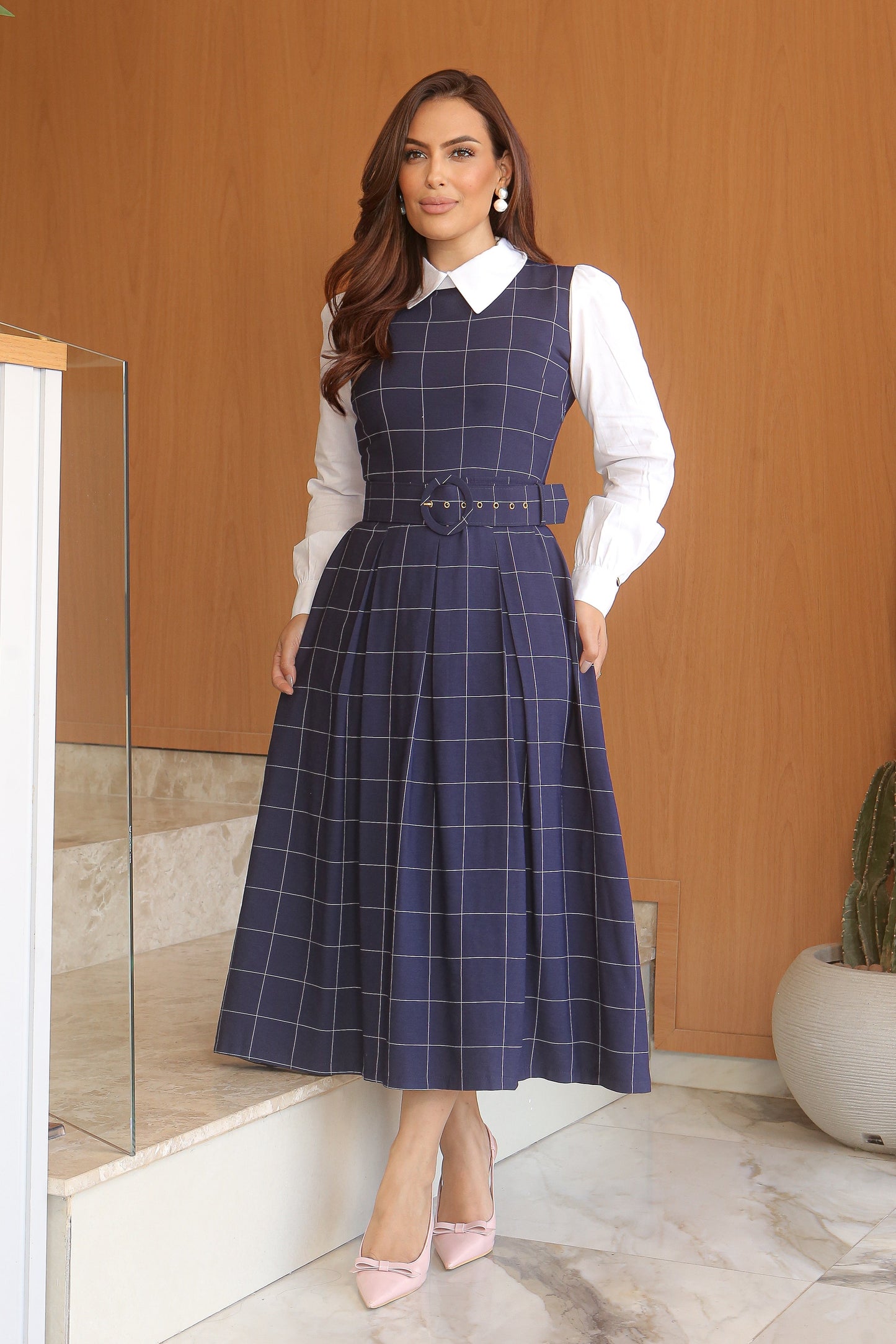 Vestido Ejecutivo Mónaco Azul Navy