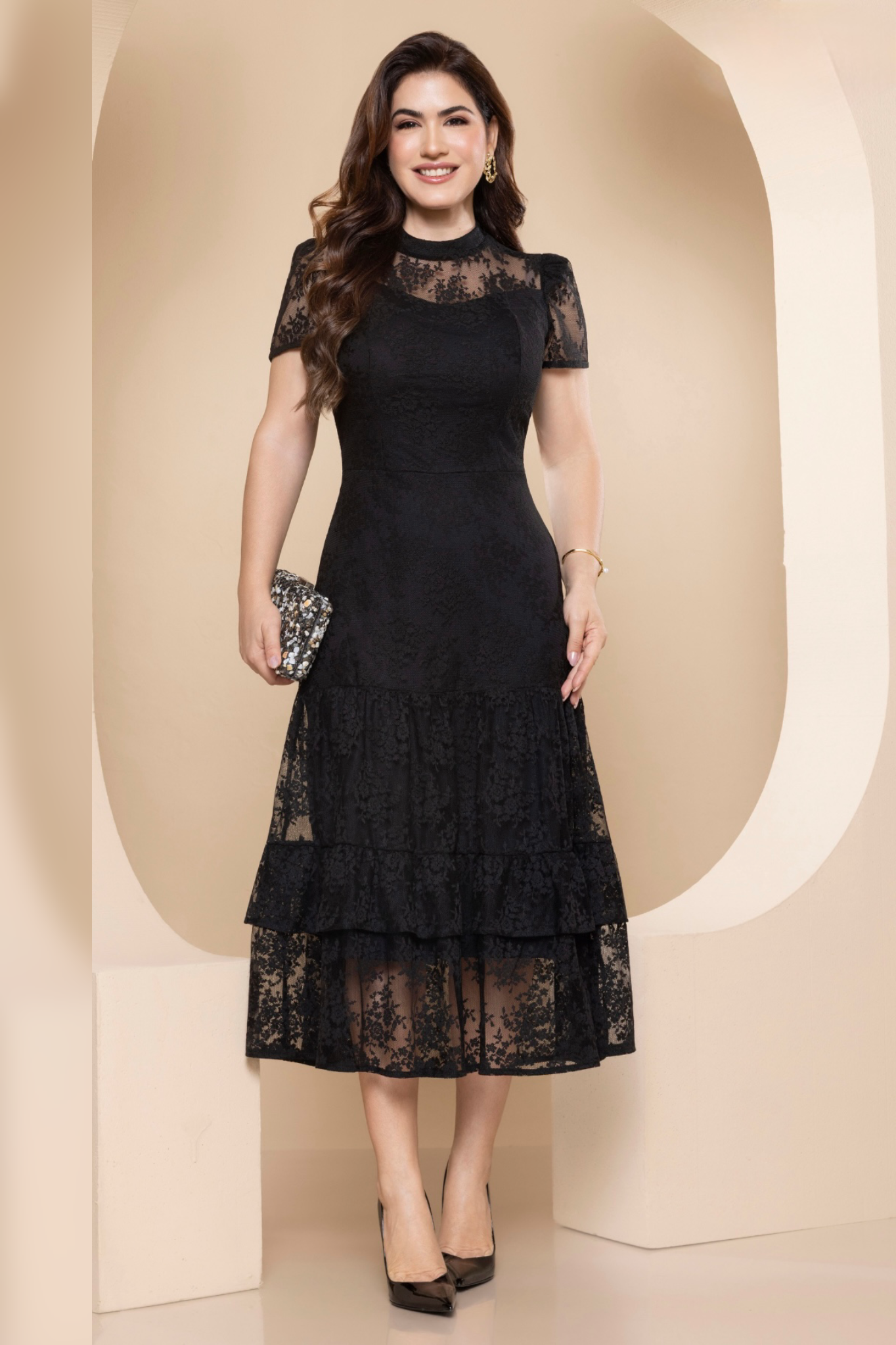 Vestido Encaje Negro