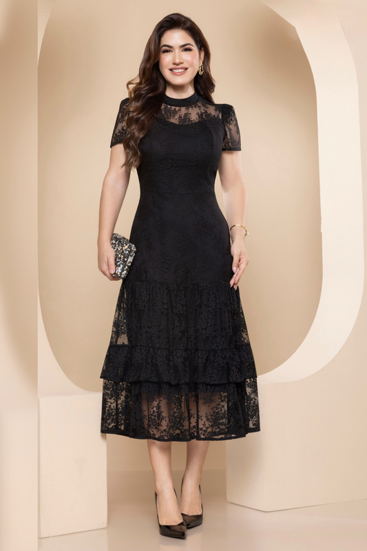 Vestido Encaje Negro