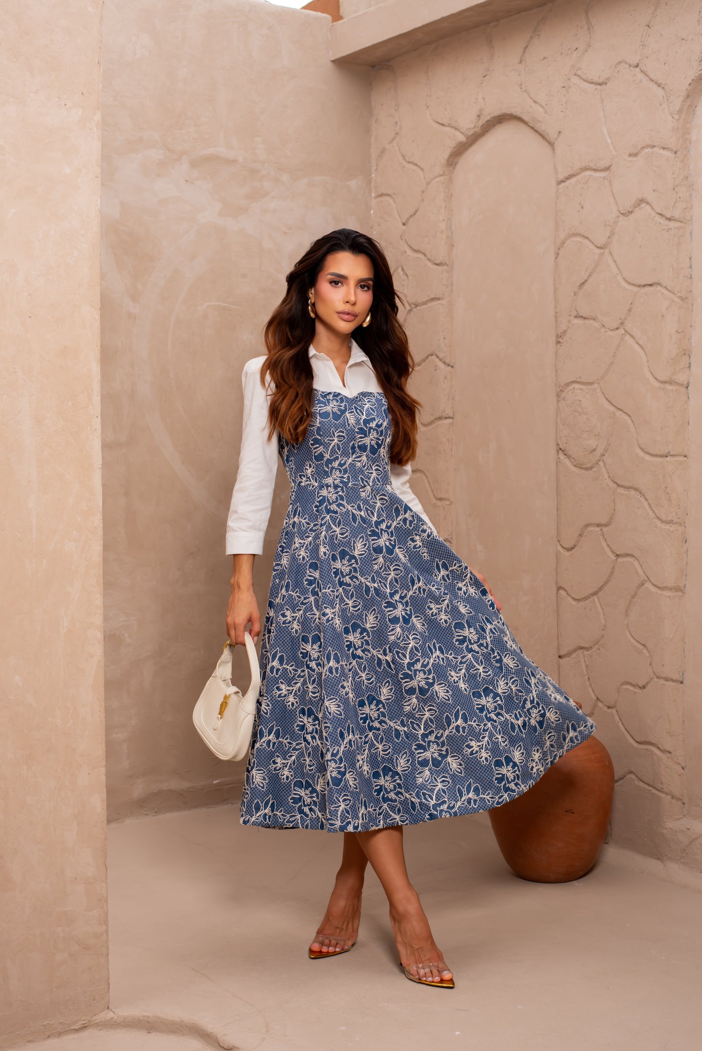 Vestido Giuliana | Denim Bordado