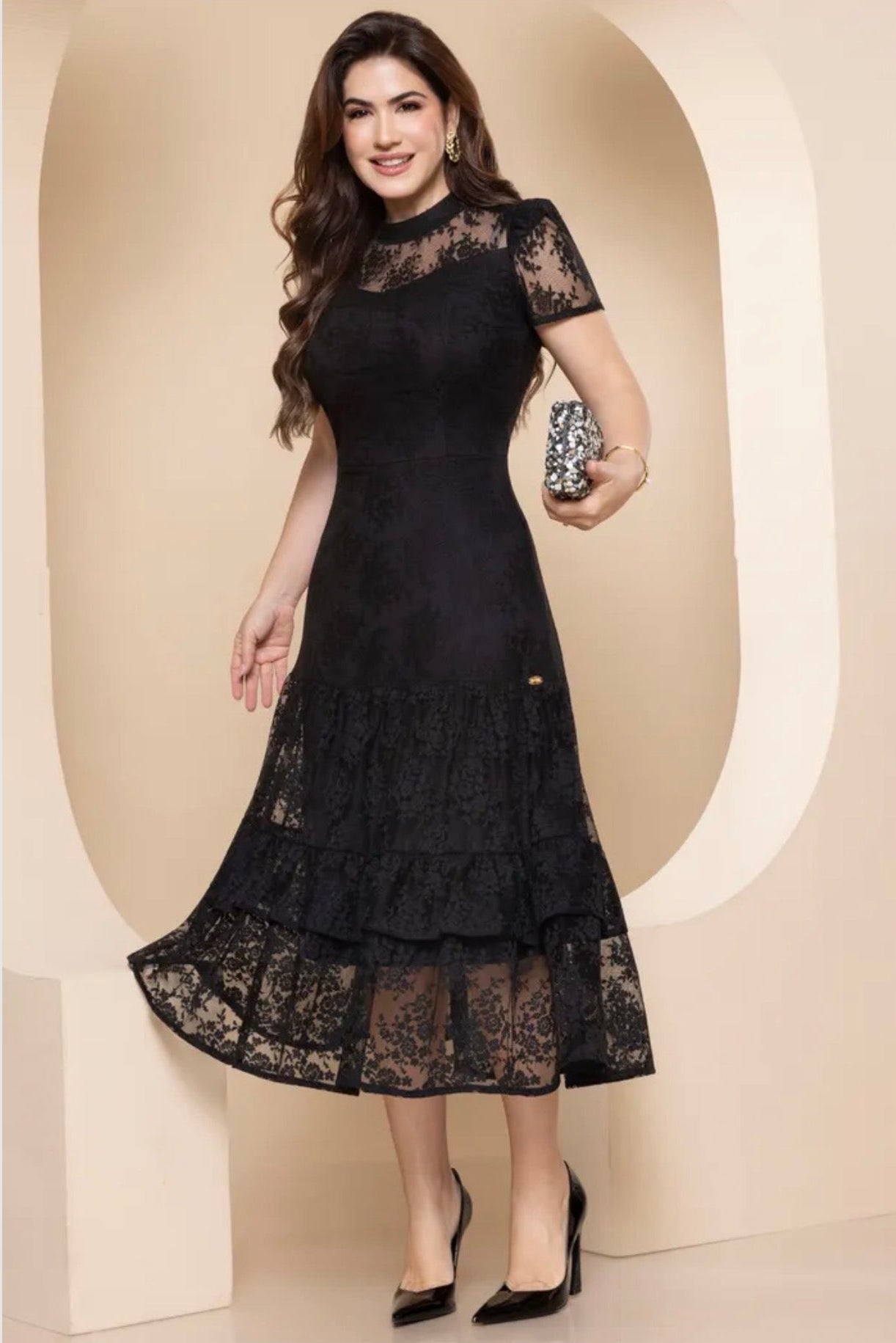Vestido Encaje Negro