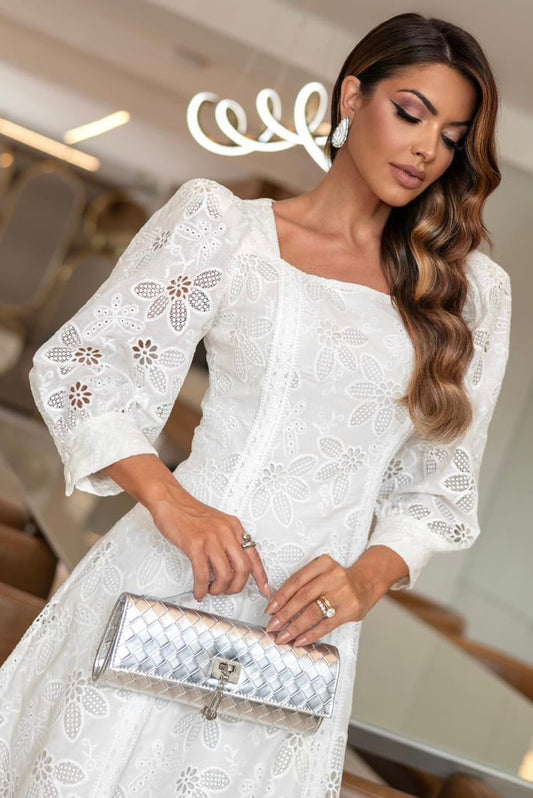 Vestido Amour Broderie Blanco