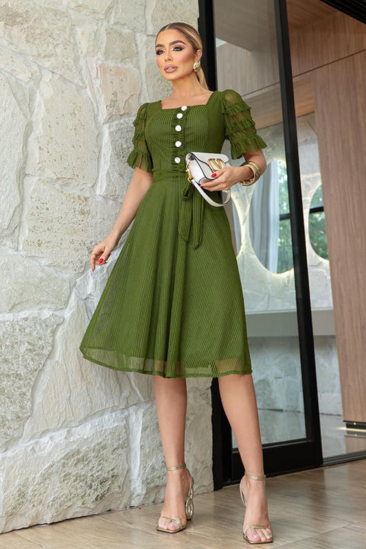 Vestido Acampanado | Olivo