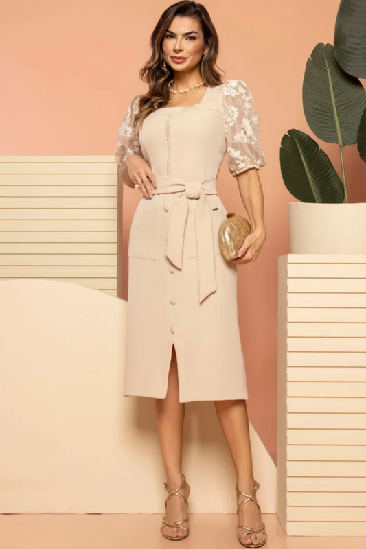 Vestido Lauren Beige