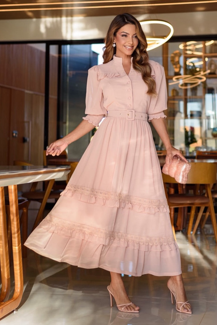 Vestido Maxi Midi Soft Blossom