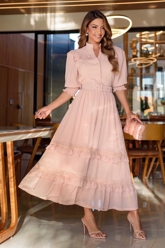 Vestido Maxi Midi Soft Blossom