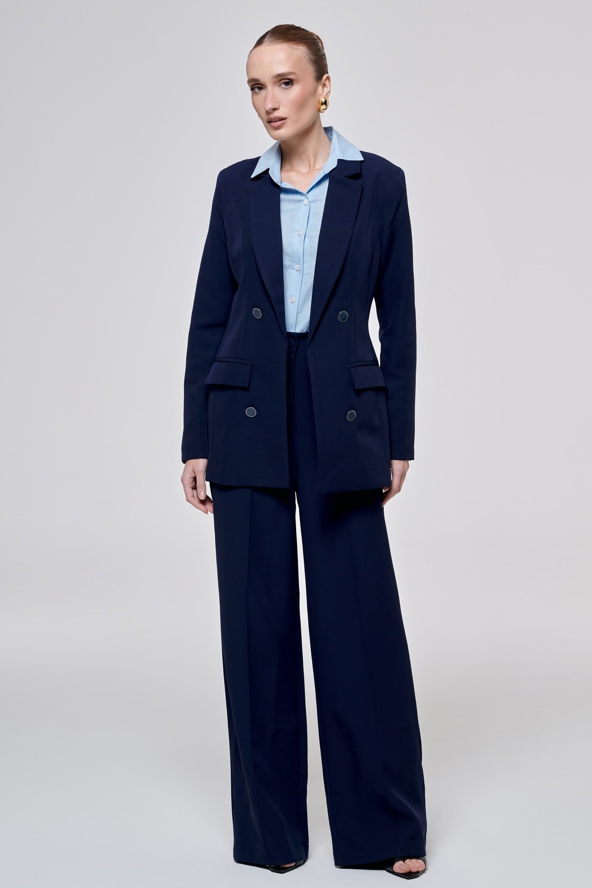 Conjunto Ejecutivo Estructurado Azul Marino
