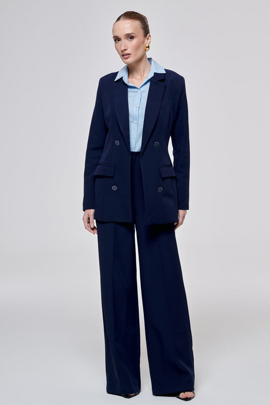 Conjunto Ejecutivo Estructurado Azul Marino