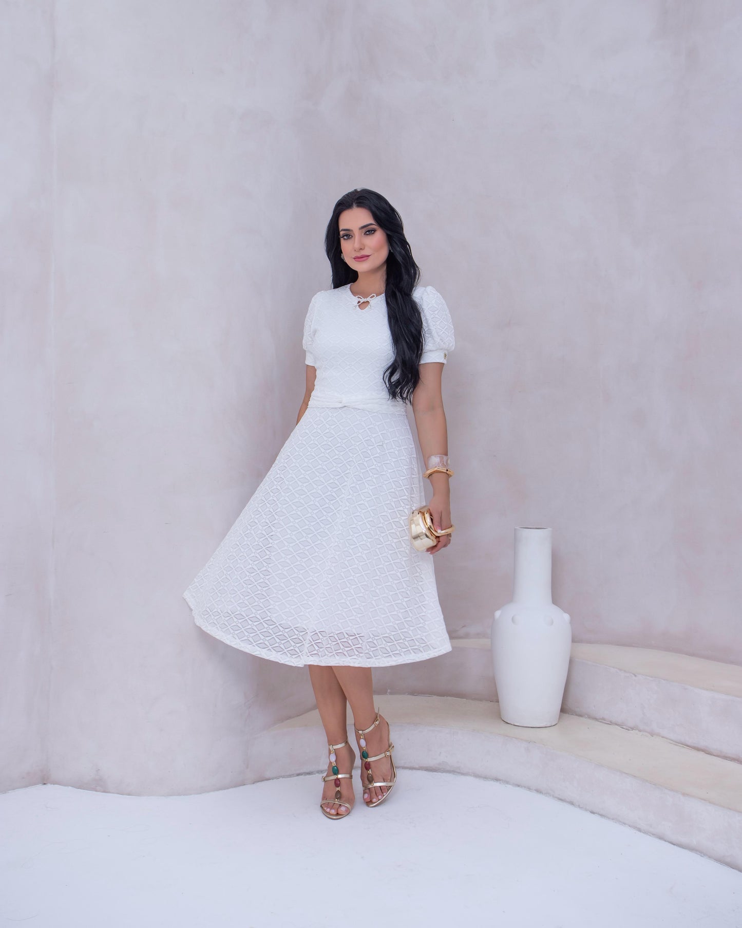 Vestido Encaje Romántico | Blanco