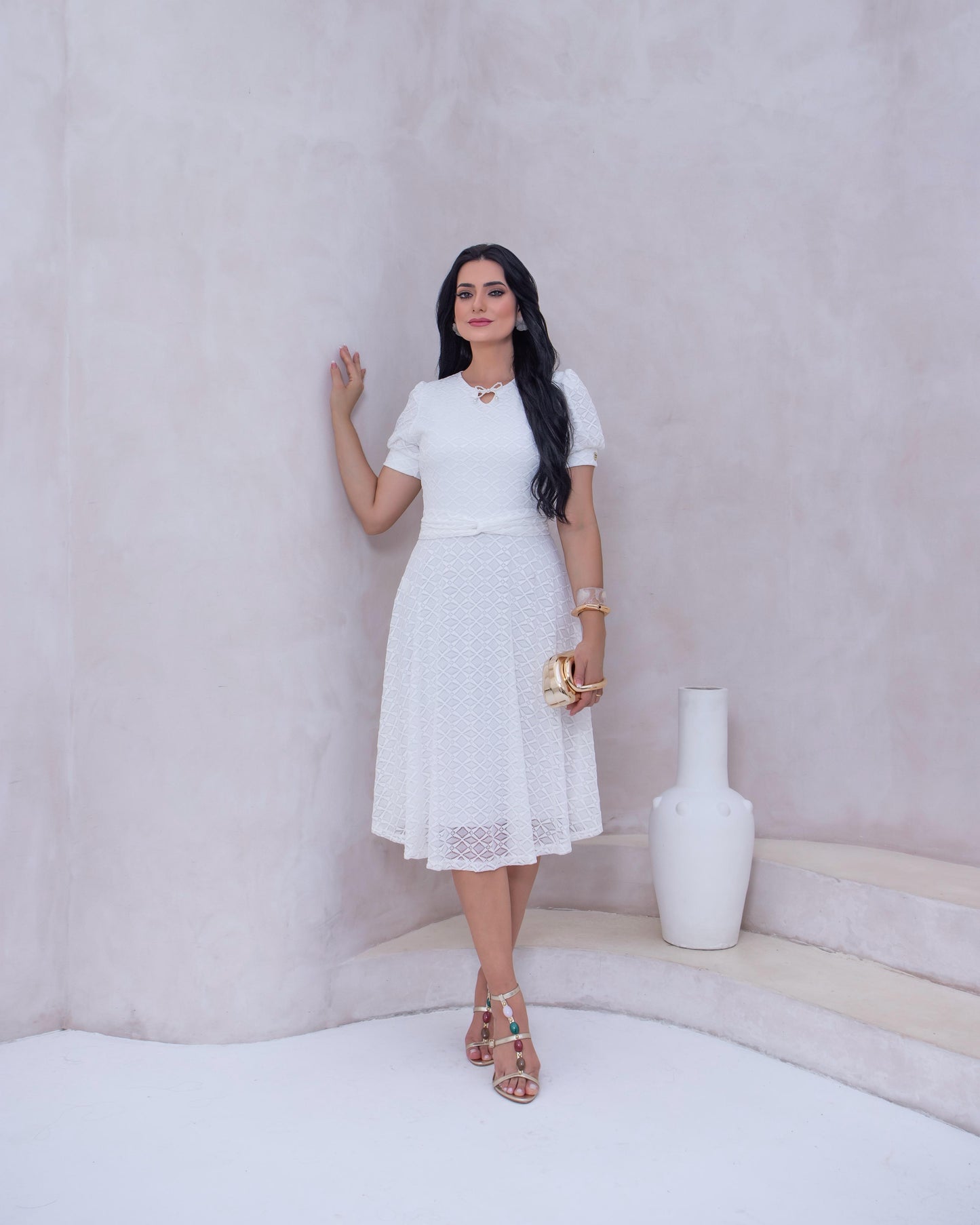 Vestido Encaje Romántico | Blanco