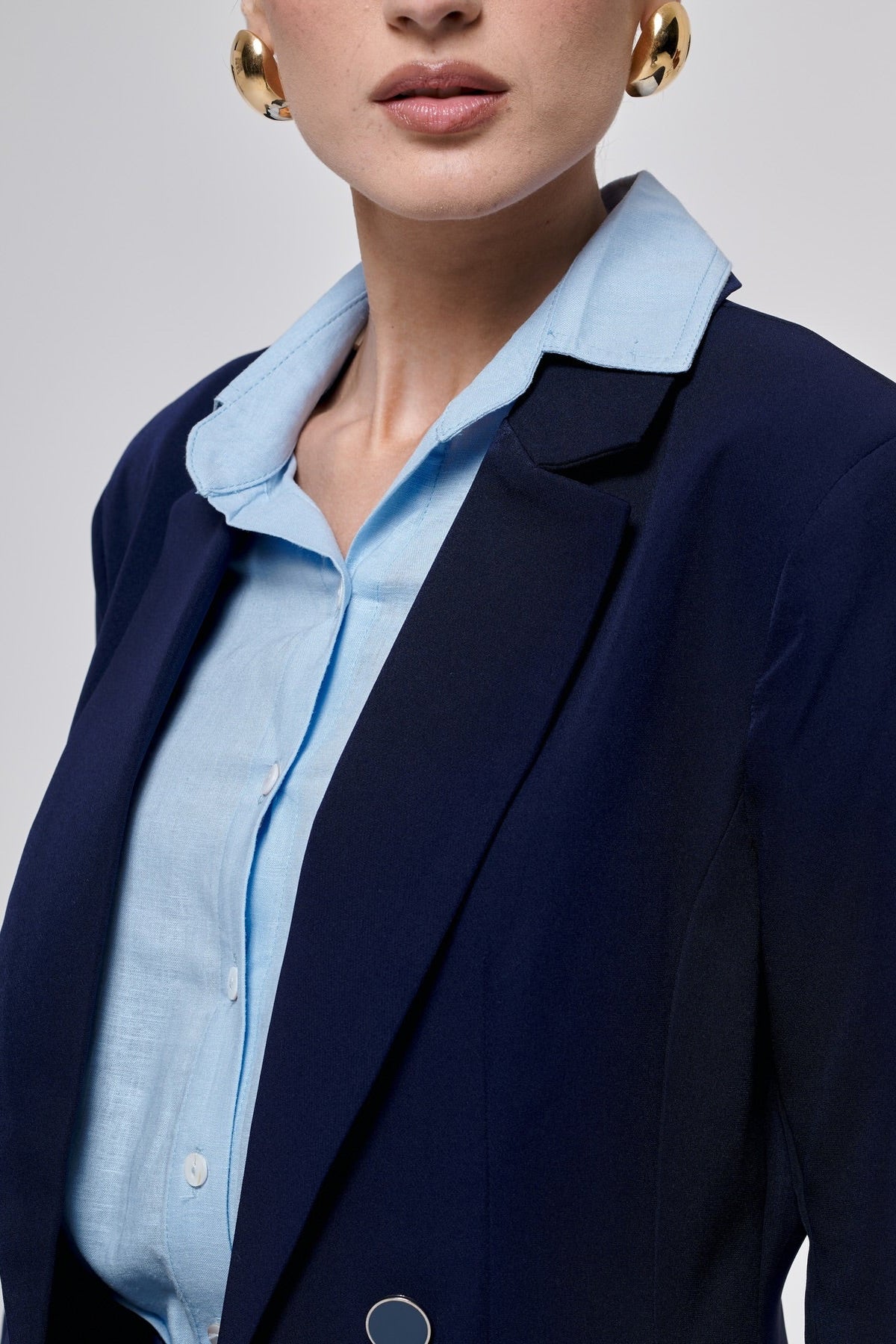 Conjunto Ejecutivo Estructurado Azul Marino