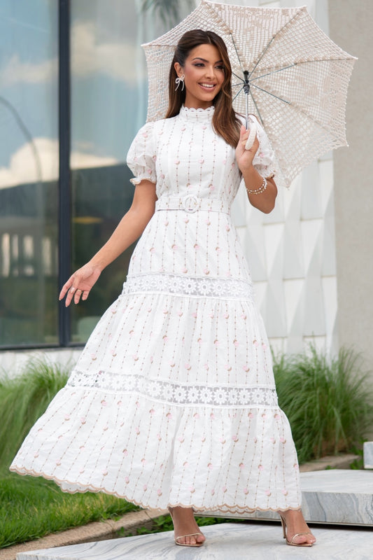 Vestido Floribella Bordado