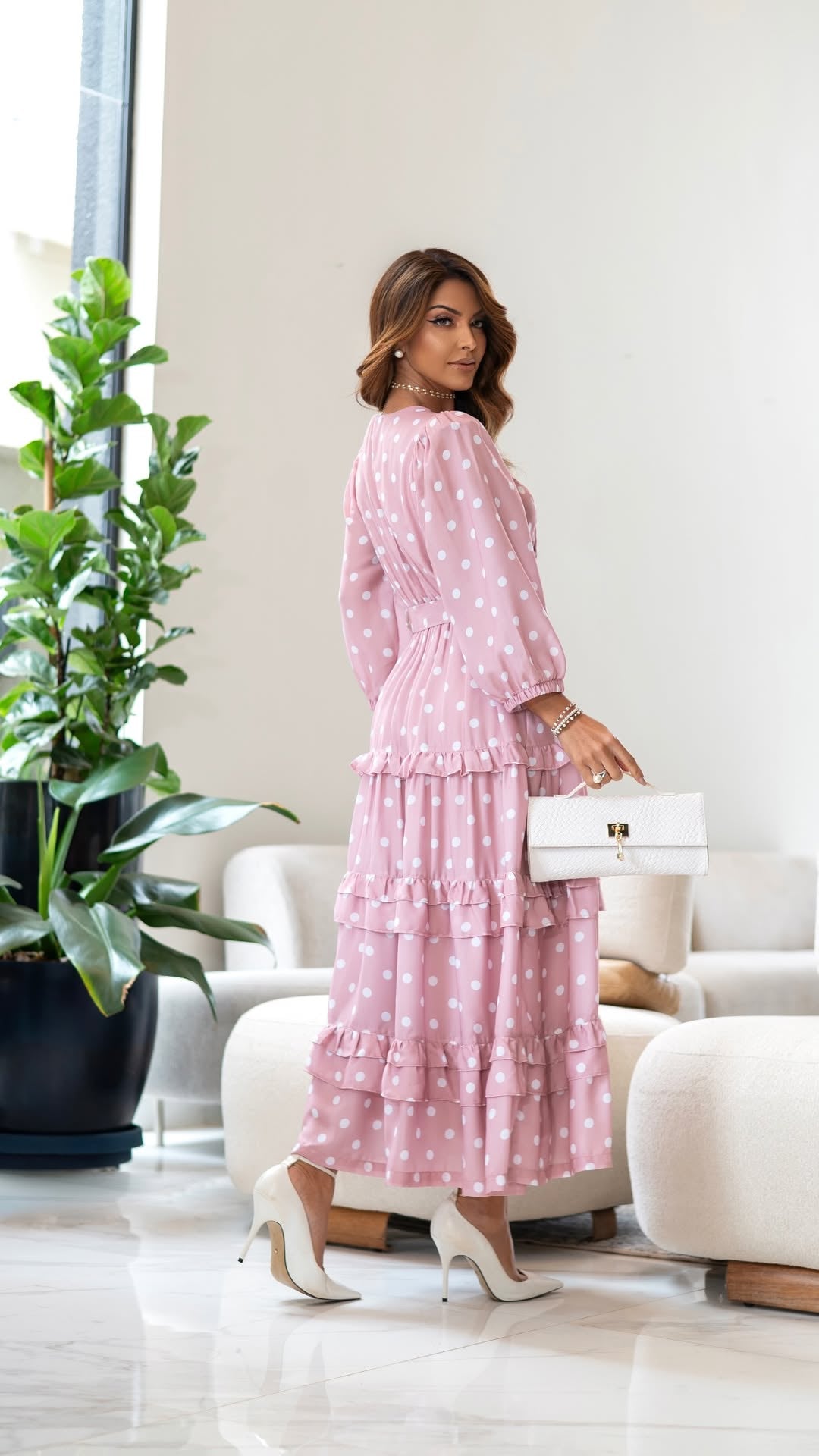 Vestido Blush & Dots