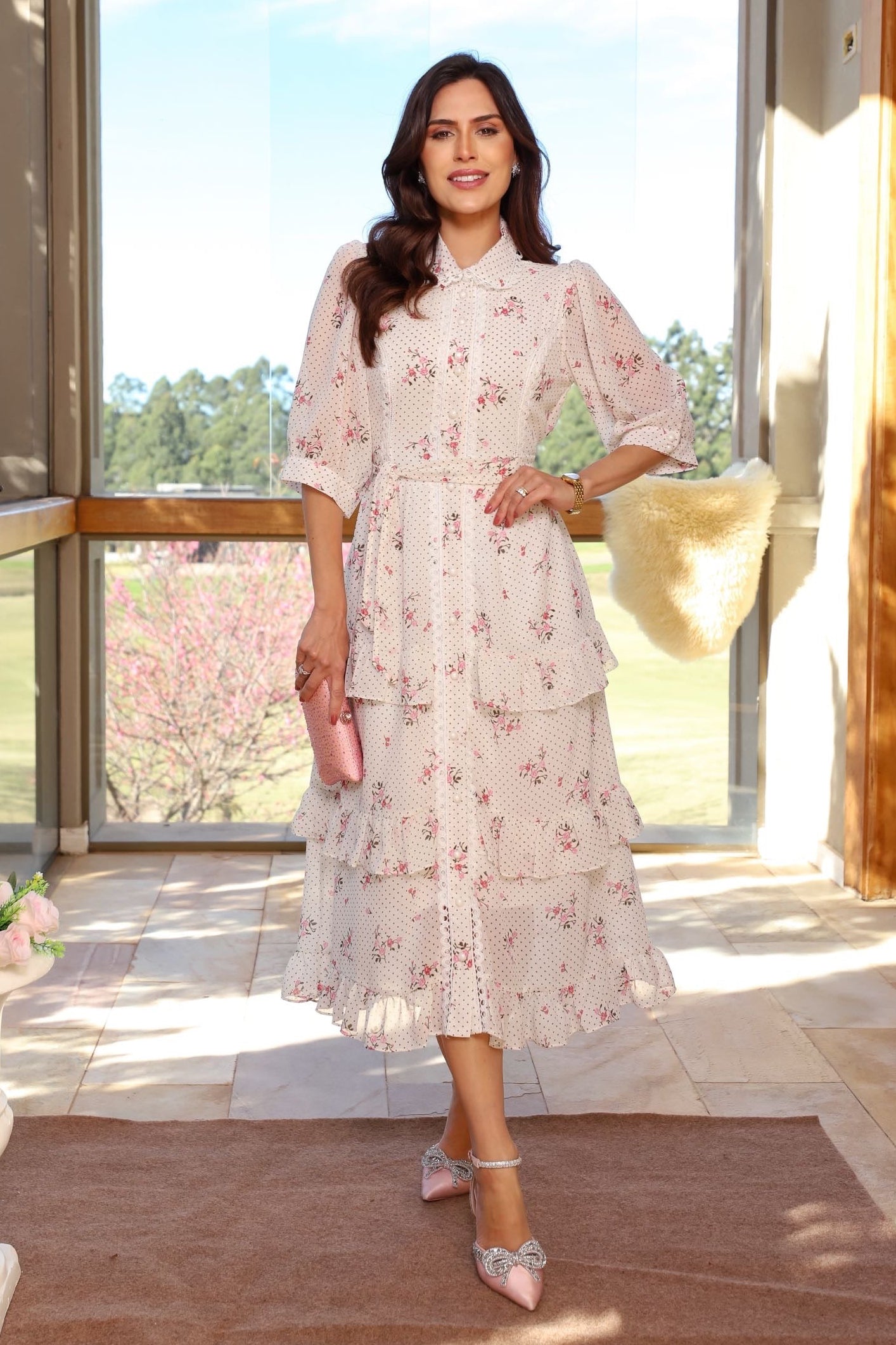 Vestido Romántico Jardín Floral