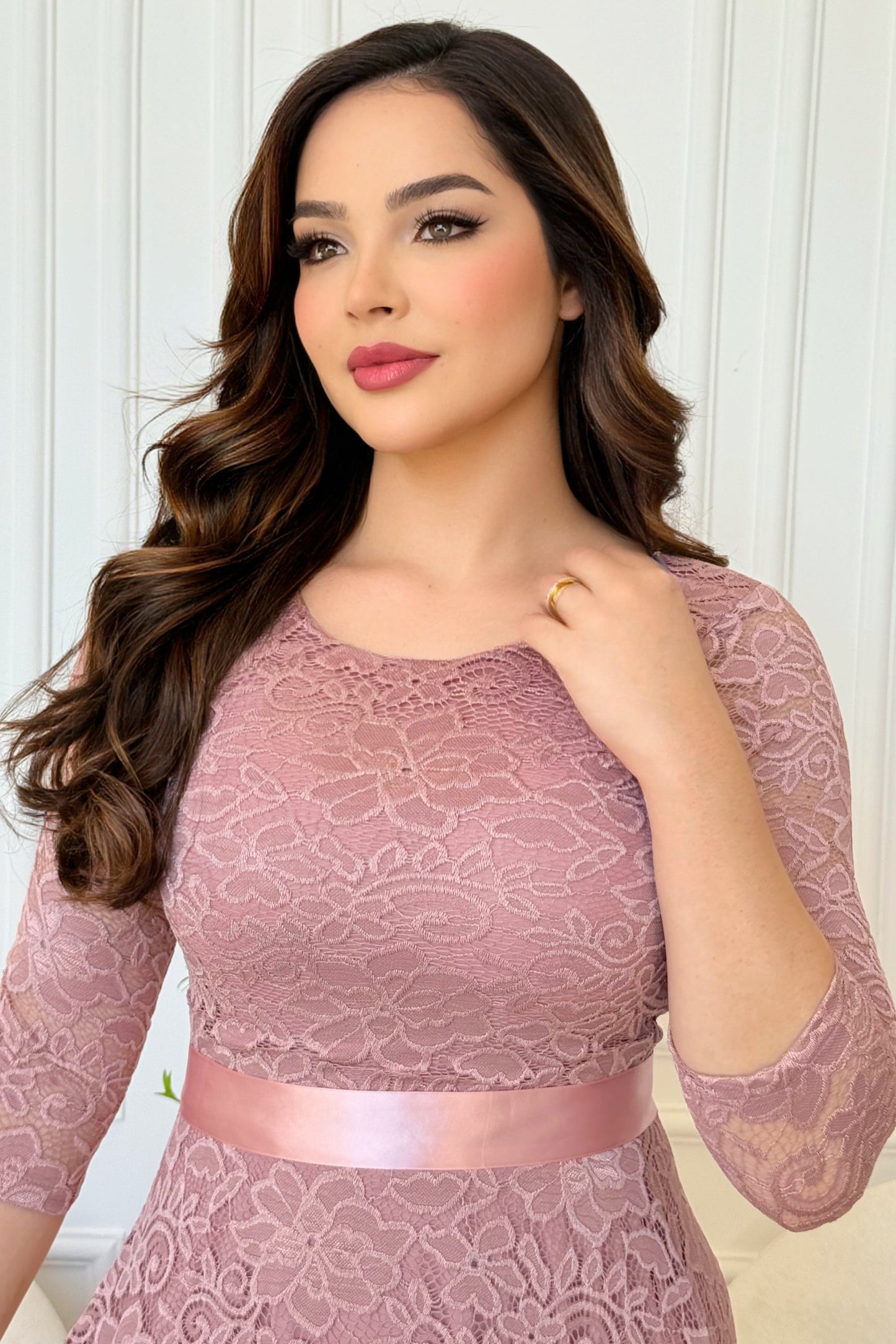 Vestido Rosa Asimétrico