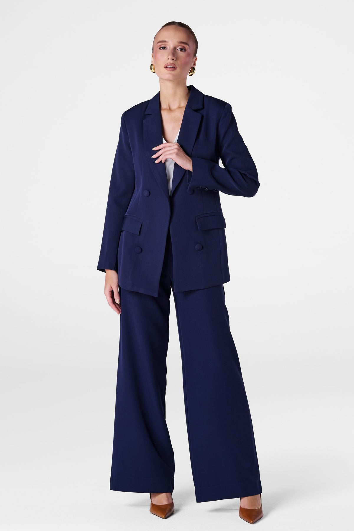 Conjunto Ejecutivo Estructurado Azul Marino
