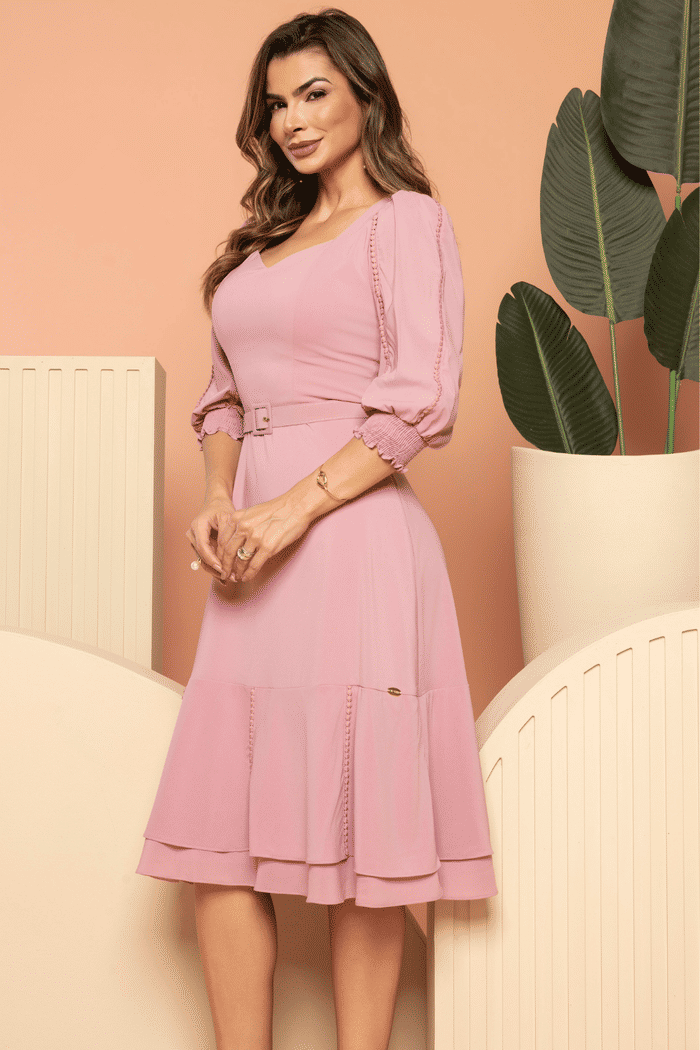 Vestido Sofía | Muselina Rosa