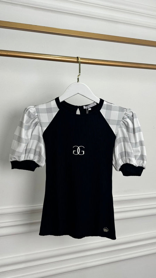 Blusa a Rayas con Mangas Princesa