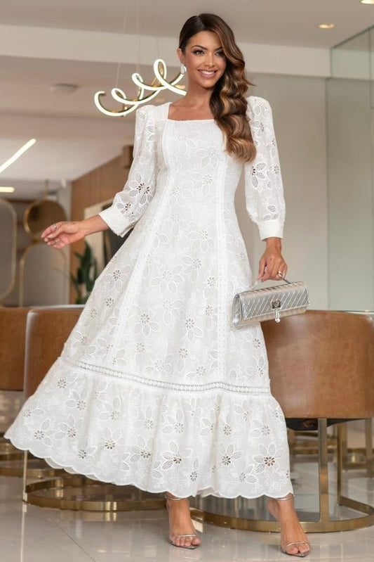 Vestido Amour Broderie Blanco