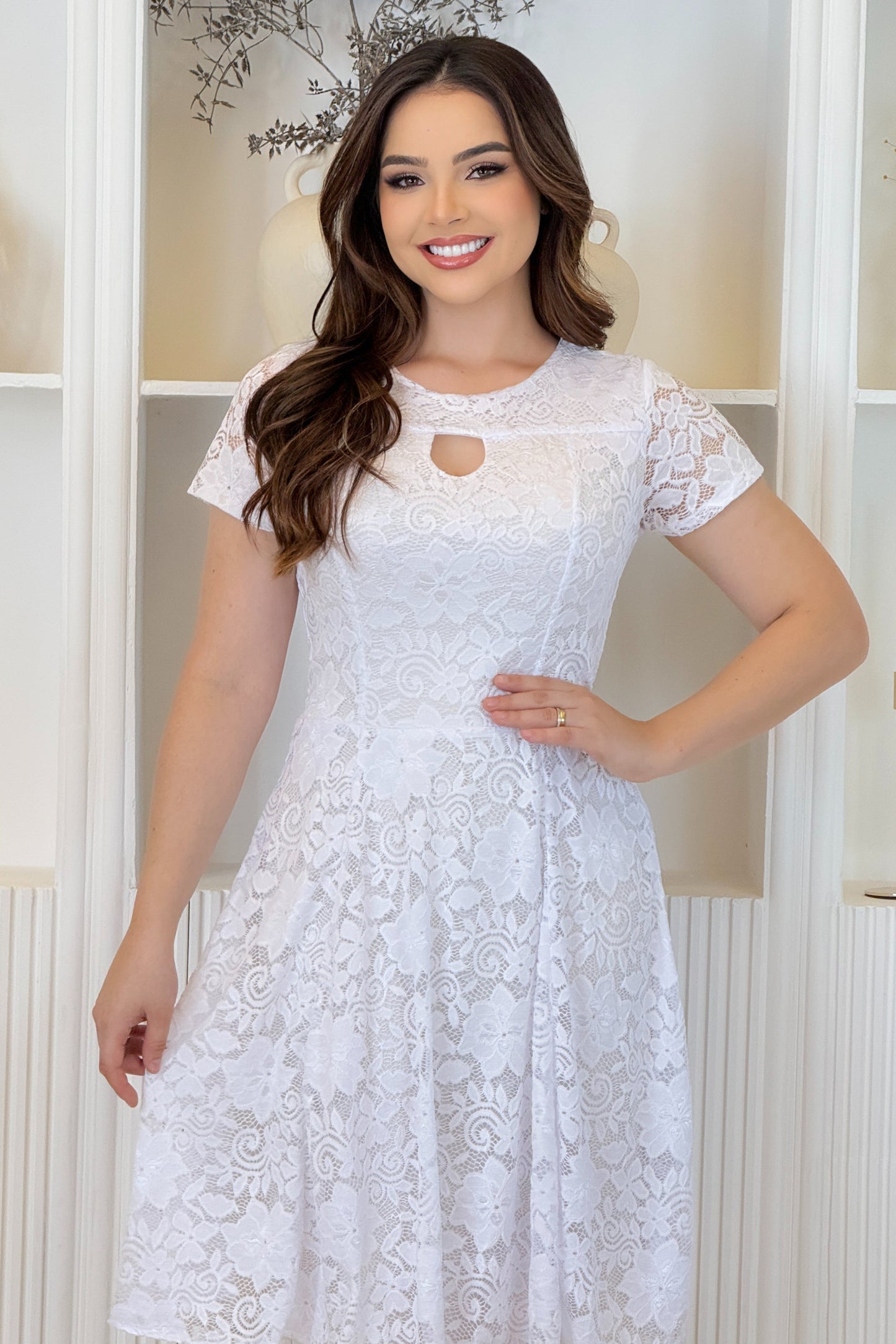Vestido Alana Encaje Blanco