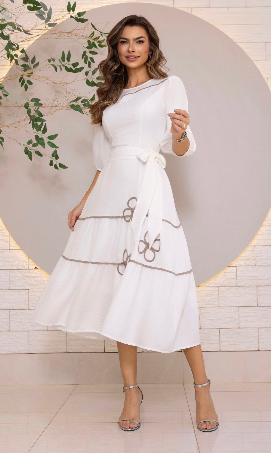 Vestido Bordado Valentina | Blanco