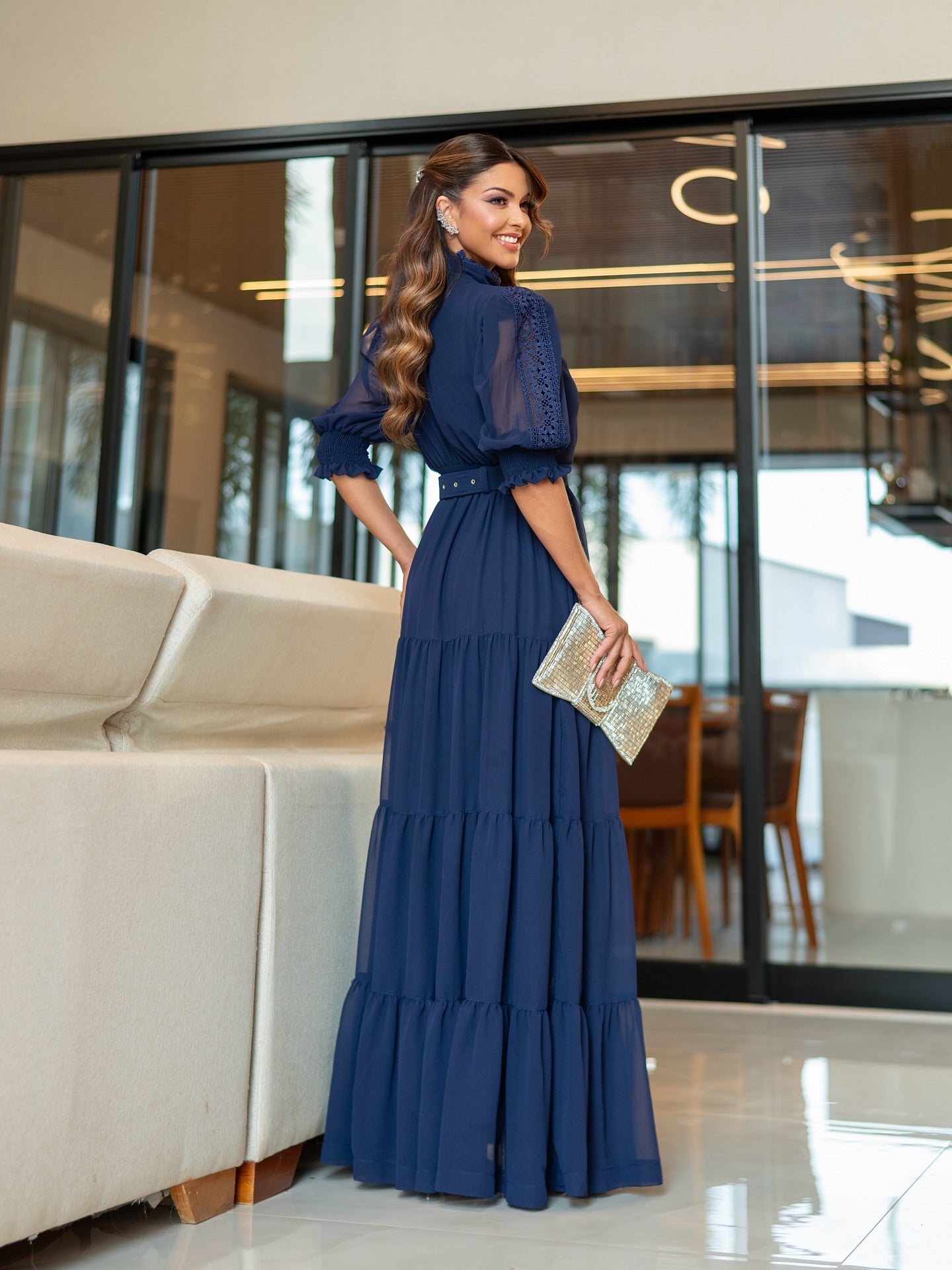 Maxi Vestido Chlóe | Azul Navy