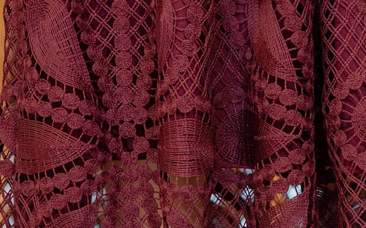 Vestido Magnolia Royal Encaje Burgundy