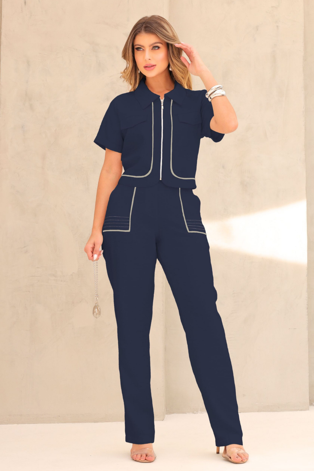 Conjunto Blusa & Pantalón | Marino