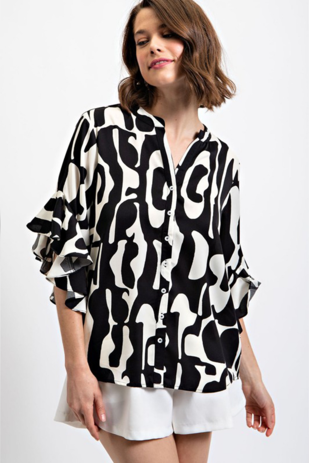 Blusa Estampada Geométrica