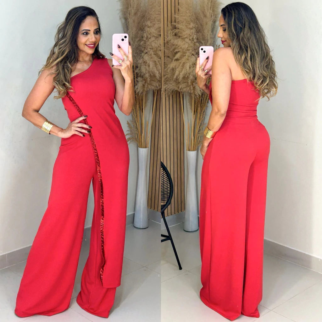 Jumpsuit Bermellón | Rojo Carmesí