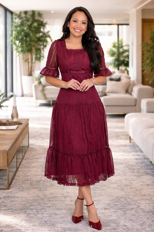 Vestido Venus | Burgundy