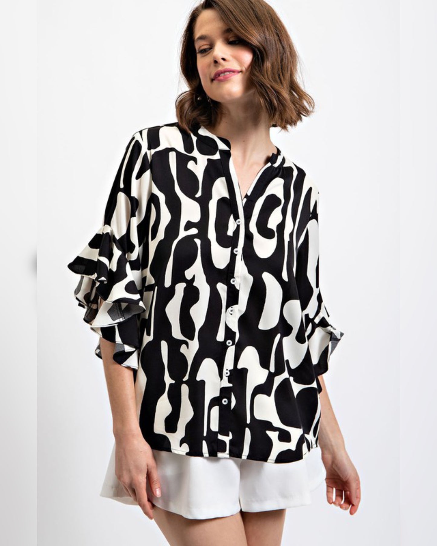 Blusa Estampada Geométrica