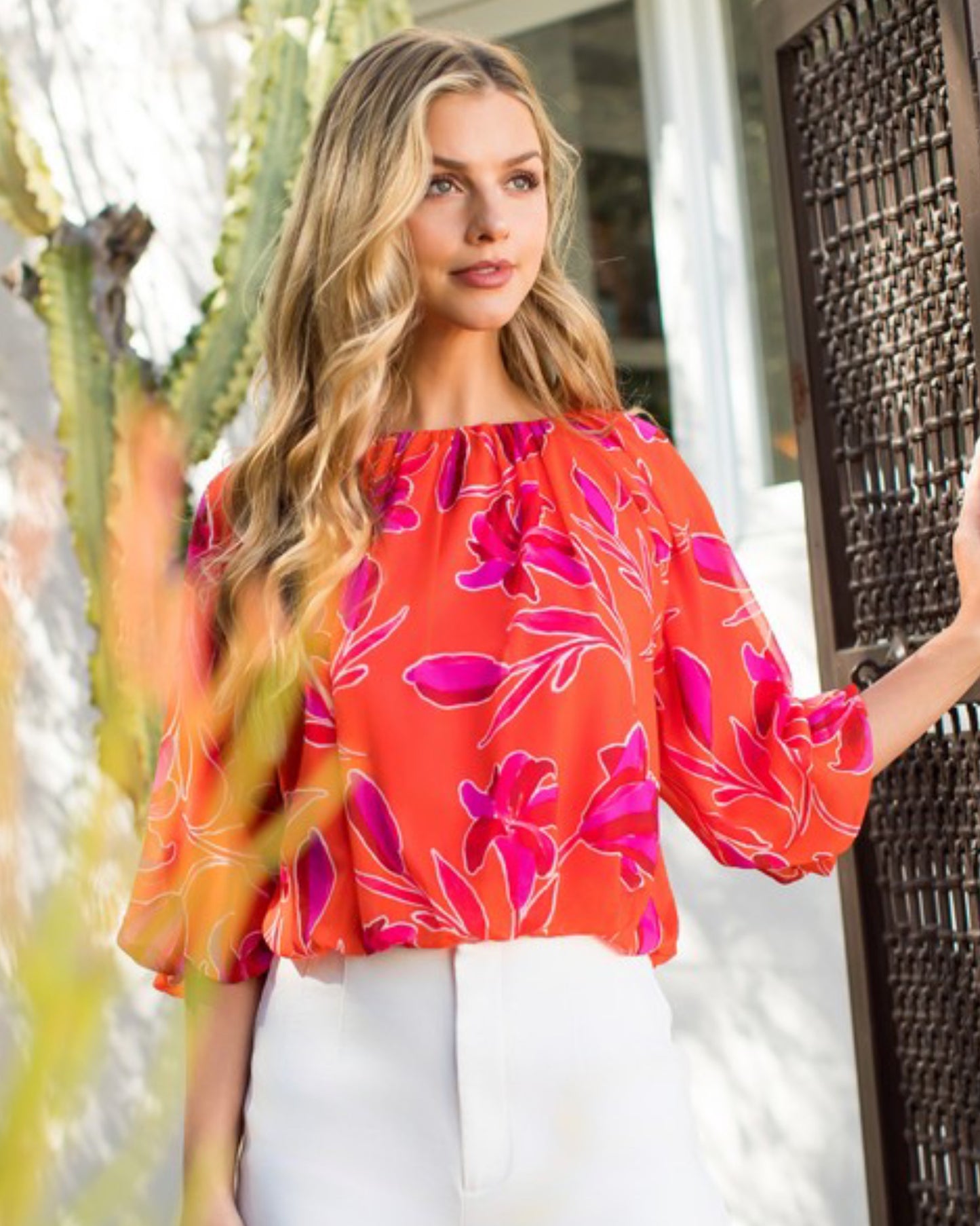 Blusa de Chifón Estampada